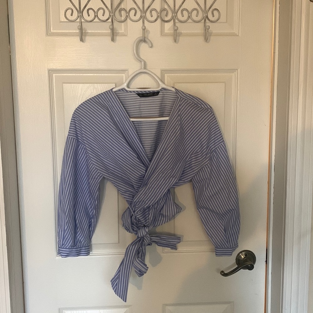 Zara wrapped blouse